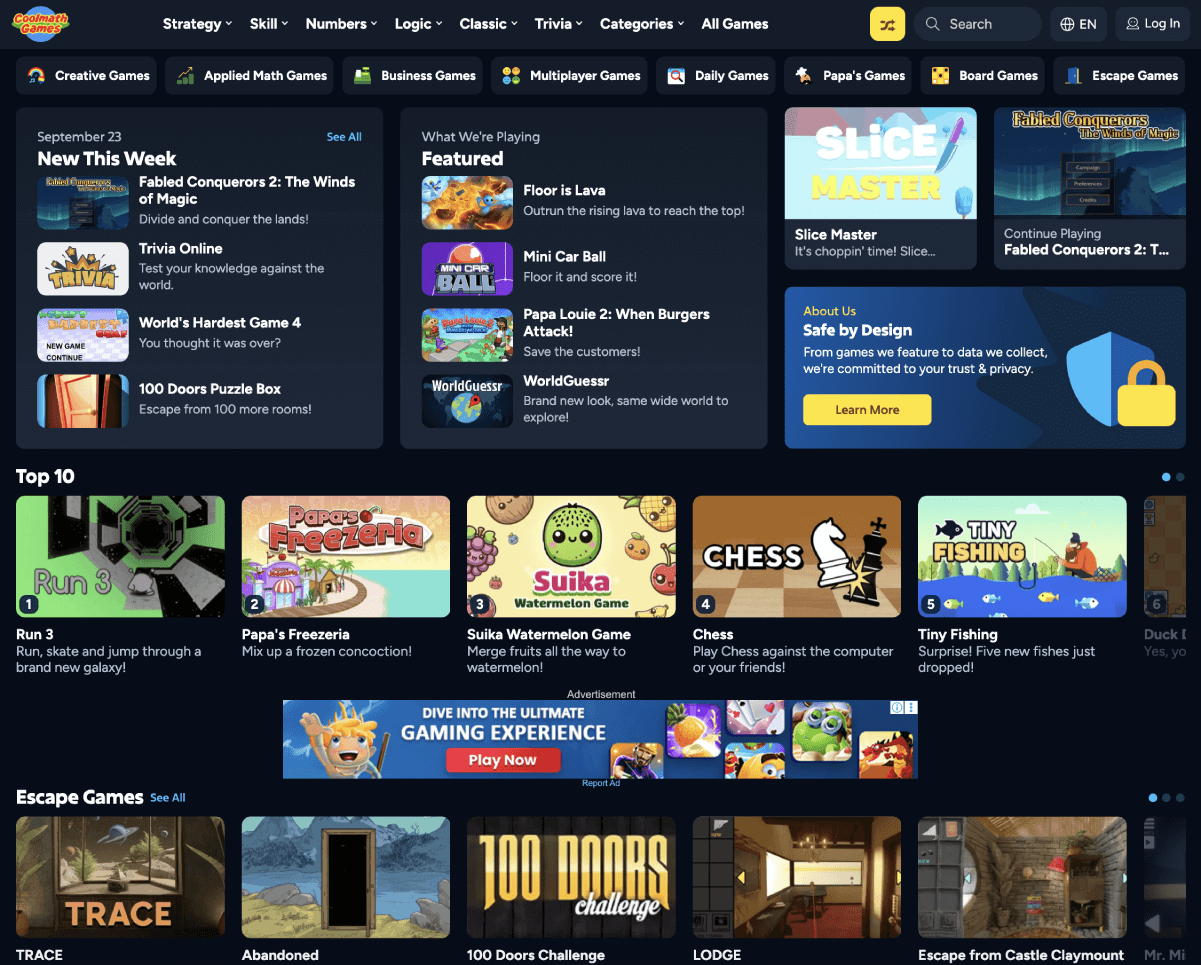 Homepage Screenshot